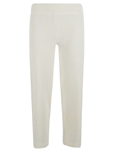 Avenue Montaigne Corduroy Cropped Trousers In White