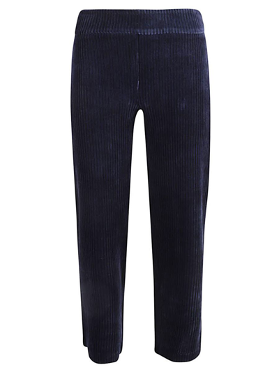 Avenue Montaigne Corduroy Cropped Trousers In Blue