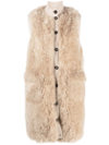 Brunello Cucinelli Textured Sleeveless Coat In Brown