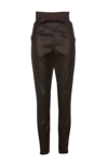 Dolce & Gabbana Coated Look Stretch Satin Leggings In Brown