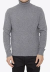 Ami Alexandre Mattiussi Grey Cashmere Turtleneck In Gray