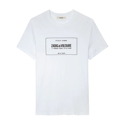 Zadig & Voltaire Logo-print Short-sleeve T-shirt In Wit