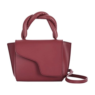 Atp Atelier Montalbano Leather/nappa Mini Handbag In Merlot