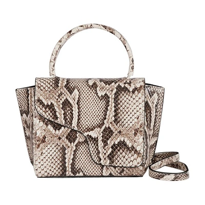 Atp Atelier Montalcino Linen Printed Snake Mini Handbag