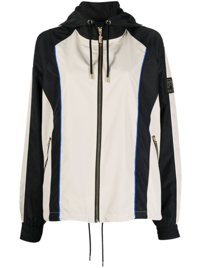 P.e Nation Formation Colour-block Hooded Jacket In Neutrals
