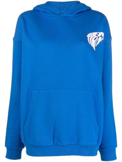 P.e Nation Formation Organic-cotton Hoodie In Blue