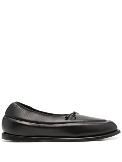 Jacquemus Les Chaussures Pilou Leather Loafers In Black