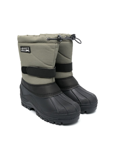Molo Kids' Panelled Calf-length Boots In Green
