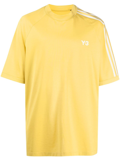 Y-3 X Adidas 3s Ss T-shirt In Blackyelow