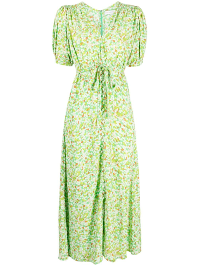 Faithfull The Brand Bellavista Floral-print Dress In Green