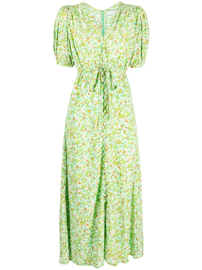 Faithfull The Brand Bellavista Floral-print Dress In Green | ModeSens
