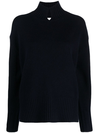 Allude Fine-knit Roll-neck Jumper In Black