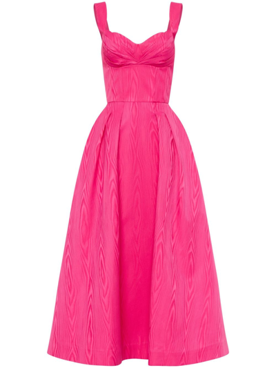 Rebecca Vallance -  Lyla Midi Dress Hot Pink  - Size 6