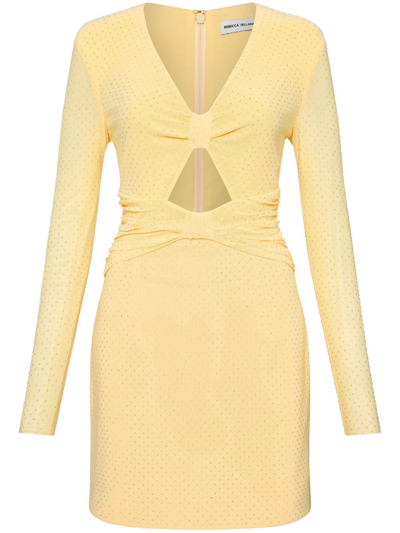 Rebecca Vallance Lumiere Cut-out Detailing Dress In Yellow