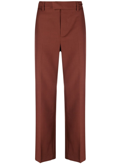 Séfr Straight-cut Tailored Trousers In Red