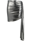 Magda Butrym Women's Draped Sheath Skirt In Silver