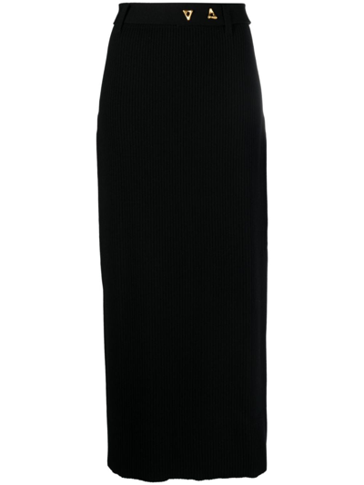 Aeron Knitted Forum Skirt In Black