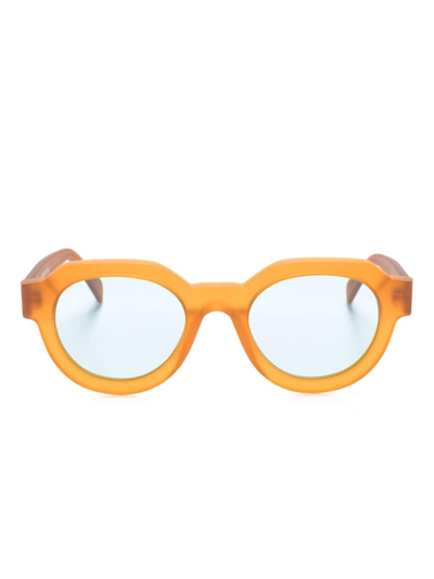 Retrosuperfuture Vostro Logo-print Sunglasses In Brown