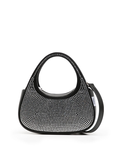 Coperni Swipe Crystal-embellished Mini Bag In Black