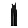Galvan Prism Satin-trimmed Crêpe Jumpsuit In 001black