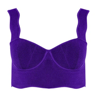 Galvan Delia Scalloped Top In 500purple