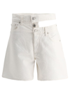 Agolde Broken Waistband Short Jacket In White