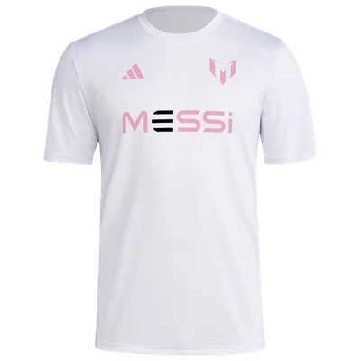 Adidas Originals Adidas Messi Wordmark Soccer T-shirt In White