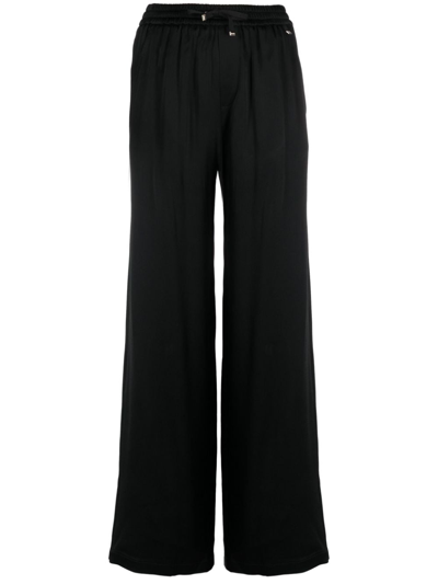 Herno Straight-leg Drawstring Trousers In Black