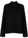 Le Kasha Roll-neck Ribbed Cashmere Jumper In Black