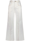 GIAMBATTISTA VALLI WIDE-LEG CONTRAST-STITCH JEANS