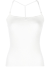 COURRÈGES T-STRAP RIBBED TANK TOP