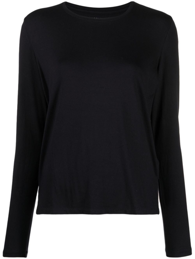 Majestic Round-neck Long-sleeve T-shirt In Blue