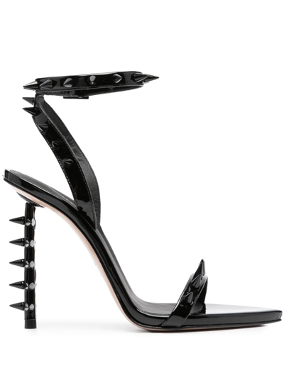 Le Silla Jagger 120mm Stud-embellished Sandals In Black