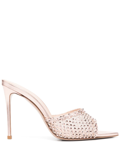 Le Silla Gilda Crystal-embellished Mules In Pink