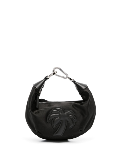 Palm Angels Palm Patch Zipped Tote Bag In Black