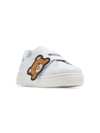 Moschino Teddy Bear Logo-print Sneakers In White