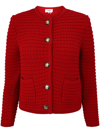 Ba&sh Women's Gaspard Knit Cotton-blend Cardigan In Red