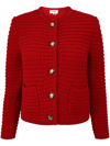 Ba&sh Women's Gaspard Knit Cotton-blend Cardigan In Rouge