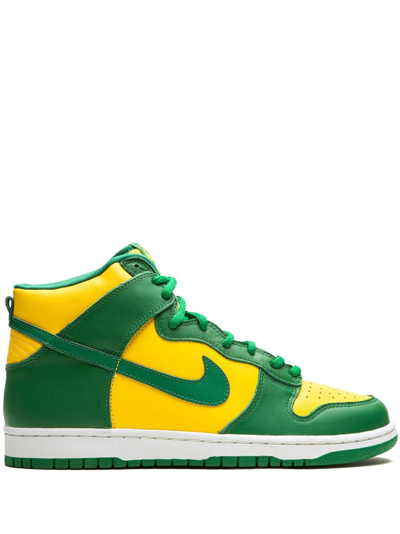 Nike Dunk High "brazil" Sneakers In Green