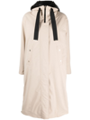 Herno Padded Drawstring-hooded Coat In Neutrals