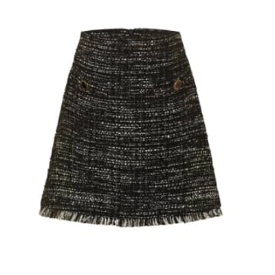 Marella Tweed Skirt In Black