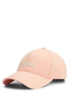 Hugo Logo-embroidered Cotton-twill Baseball Cap In Light Red