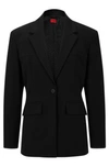 HUGO REGULAR-FIT JACKET WITH SINGLE-BUTTON CLOSURE
