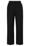Hugo Boss Regular-fit Tuxedo Pants In Wool-blend Twill In Black
