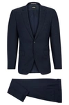 Hugo Boss Slim-fit Suit In Virgin Wool With Signature Lining In Light Blue
