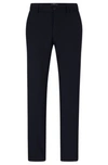 HUGO BOSS SLIM-FIT TROUSERS IN MICRO-PATTERN PERFORMANCE-STRETCH FABRIC