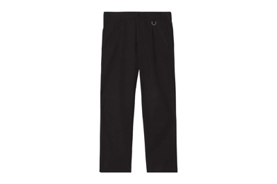 Pre-owned Burberry Cotton Gabardine Tailored Trousers Black