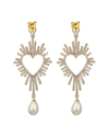 Eye Candy La The Luxe Collection Cz Heart Statement Earrings