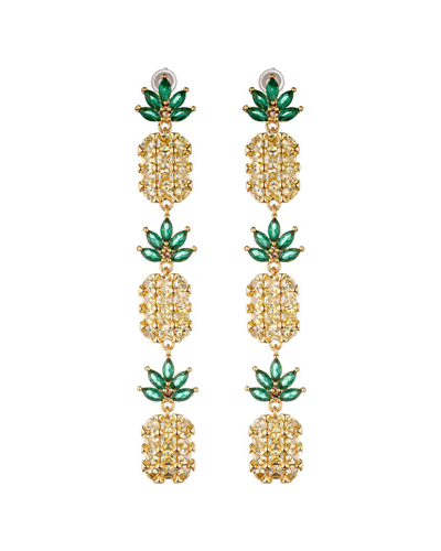 Eye Candy La The Luxe Collection Cz Pineapple Drop Earrings