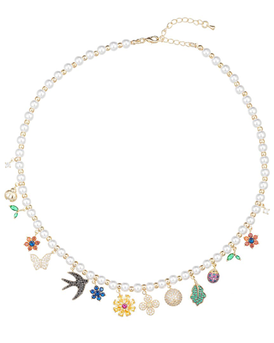 Eye Candy La The Luxe Collection Pearl Cz Sophia Charm Necklace